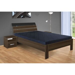 Nabytekmorava postel Darina 200x120 cm matrace: bez matrace, Barva postele: ořech 729, Úložný prostor: bez úložného prostoru