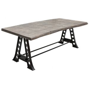 Hector Dřevěný jídelní stůl 220x100 cm Mammut Industrial šedý