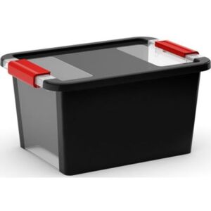 Plastový úložný box KIS Bi Box S s víkem 11l, černý