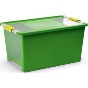 Plastový úložný box KIS Bi Box L s víkem 40l, zelený