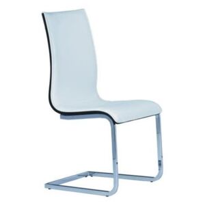 Jídelní židle H-133 bílá (Moderní černobílá jídelní židle)