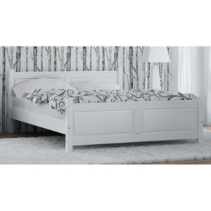 Dřevěná postel Lena 180x200 + rošt ZDARMA bílá