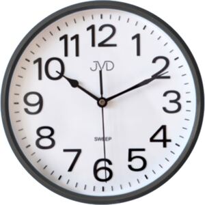 Tiché netikající přehledné antracitové hodiny JVD HP683.2 (antracitové hodiny)