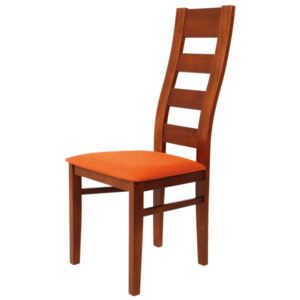 Bradop Židle buková ZDEŇKA Z85 W-wenge lamino/masiv 514-ARTEMIS světle oranžová