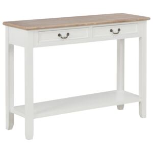 Konzolový stolek bílý 110 x 35 x 80 cm dřevo