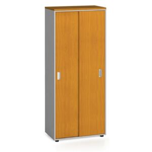 B2B Partner Kancelářská skříň s zasouvacími dveřmi, 1781 x 800 x 420 mm, třešeň + Záruka 7 let