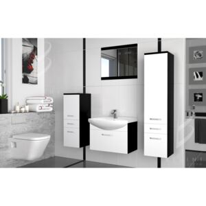 Elegantní koupelnová sestava Fine 4 - černá / bílá