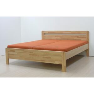 Dřevěná postel Karlo masiv oblé 200x140 Buk jádrový