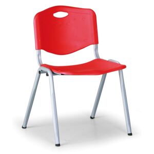 Plastová jídelní židle HANDY, červená