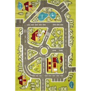 Dětský kusový koberec Křižovatky zelený, Velikosti 120x170cm