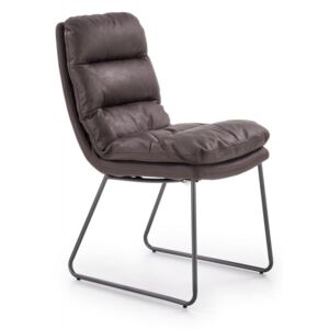 Jídelní židle K320 tmavě šedá / černá Halmar