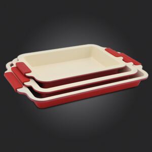 Royalty Line 3-dílný set keramických pekáčů RL-CC3 Barva: červená
