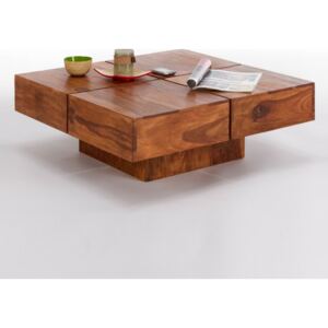 Konferenční stolek Gani 85x35x85 z indického masivu palisandr, barva Only stain