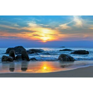 Postershop Fototapeta: Východ slunce na pláži - 184x254 cm