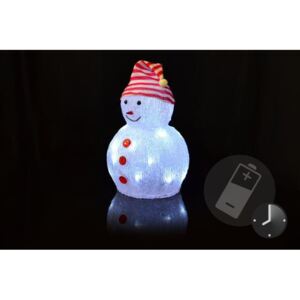 D05942 Vánoční dekorace - Akrylový sněhulák - studeně bílá