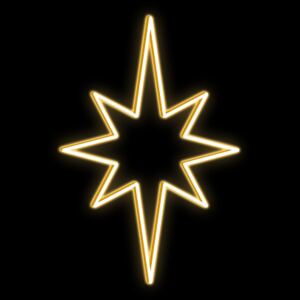 DecoLED LED světelný motiv hvězda ,52x45cm, teple bílá