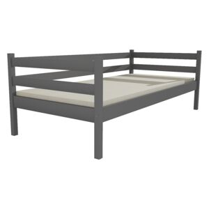 Dětská postel DP 028 borovice masiv 90 x 200 cm šedá