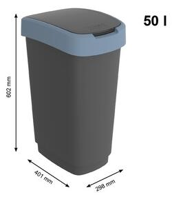 Rotho TWIST odpadkový koš 50L - modrá