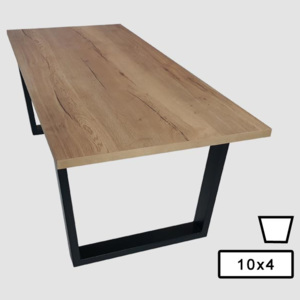 Jídelní stůl Vala XL (Rozměr (d x š): 180 x 90 cm, Materiál desky: Dub Halifax přírodní (laminovaná dřevotříska))
