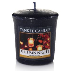 Yankee Candle - votivní svíčka Autumn Night 49g (Podzimní večery se vší nádhernou nostalgií a pocity melancholie. Vůně vlhké země a svěžího vzduchu se mísí s jemnou stopou levandule a dřevitých tónů...)