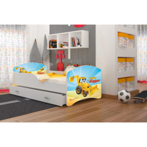 Dětská postel s pohádkovými motivy FRAGA + matrace + rošt ZDARMA 80x180, včetně SZ, VZOR 04