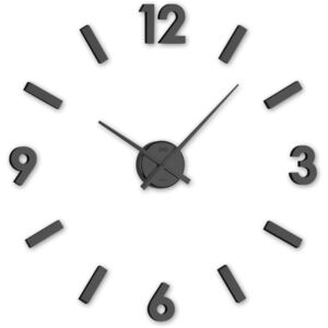 Černé designové nástěnné nalepovací hodiny JVD HC20.3 (černé levné nalepovací hodiny)