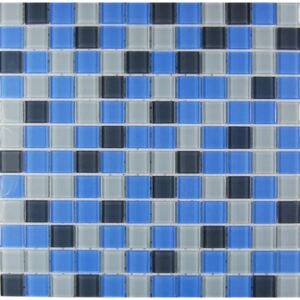 Maxwhite ASHS036 Mozaika skleněná, modrá, šedá