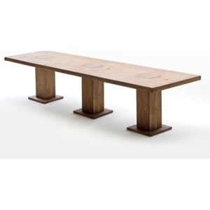 Jídelní stůl MANCHESTER tmavý dub masiv -bassano Velikost stolu 400x120