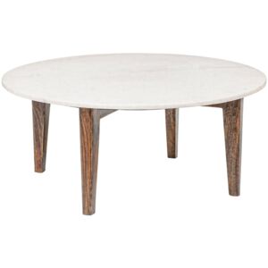 Bílý dřevěný konferenční stolek Bizzotto Sylvest 75 cm