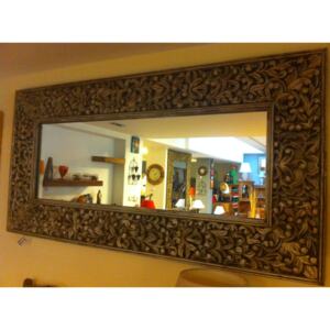 Zrcadlo Kali 180x90 z indického masivu palisandr, Super natural
