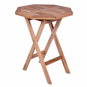 DIVERO zahradní stolek z týkového dřeva, Ø 60cm - OEM D02340