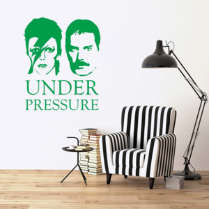 GLIX Queen & David Bowie - Under Pressure - samolepka na zeď Zelená 60x50 cm