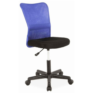 Kancelářská židle ERGO, 74-86x41x41x43-53, černá/modrá