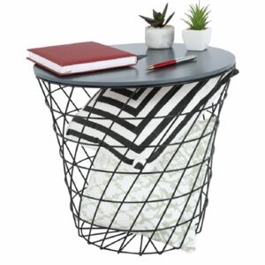 Příruční stolek, grafit / černá, BATIS TYP 1