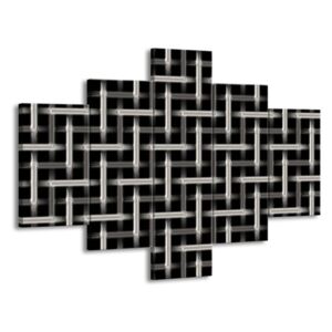 Vícedílný obraz Mříže kovový efekt 100x70 cm