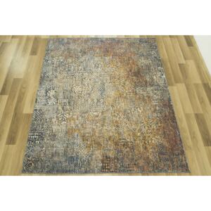 Moderní kusový koberec Kentucky 725 Abstraktní modrý / hnědý Rozměr: 120x170 cm