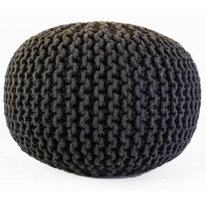 Primabag Pletený taburet - puf Knitty černá