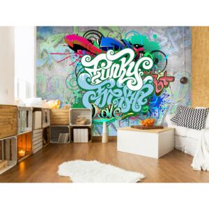 Tapeta graffiti fresh + lepidlo ZDARMA Velikost (šířka x výška): 150x105 cm