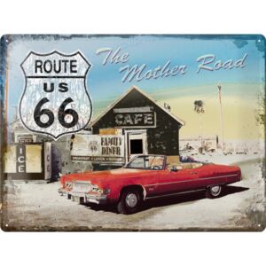 Nostalgic Art Plechová cedule – Route 66 (Red Car) 30x40 cm