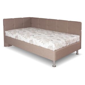 Čalouněná postel s úložným prostorem Patricie, 90x200 cm, boční výklop