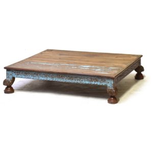Starý stolek z teakového dřeva, 103x91x24cm