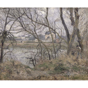 Obraz, Reprodukce - The Banks of the Oise, near Pontoise, Cloudy Weather, 1878, Camille Pissarro