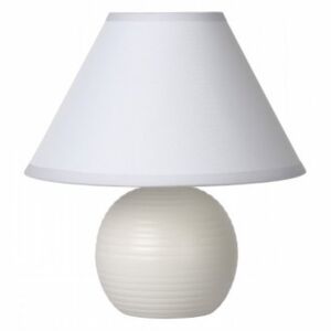 LUCIDE KADDY Table Lamp E14 H22 D20cm White, stolní lampa