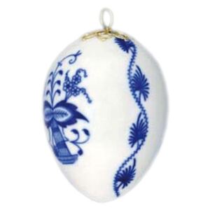 Cibulák (Blue Onion pattern) Velikonoční vajíčko závěsné 5,6 x 7,5 cm, Cibulák, originální z Dubí