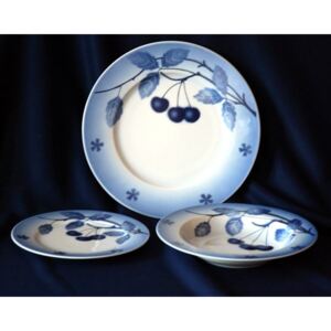 Thun 1794 Talířová souprava pro 6 osob, Thun 1794, karlovarský porcelán, BLUE CHERRY