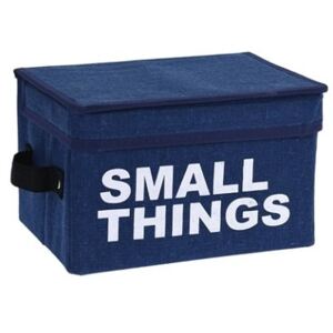 Home collection Úložný box s víkem - modrá - Small things 16x24x16 cm