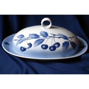 Thun 1794 Máslenka oválná Cairo 250 g, Thun 1794, karlovarský porcelán, BLUE CHERRY