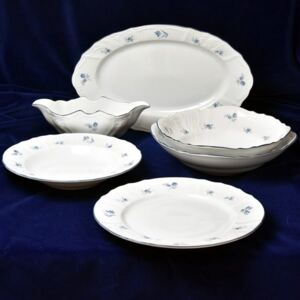 Thun 1794 Jídelní sada 16 díl., Thun 1794, karlovarský porcelán, BERNADOTTE kytička