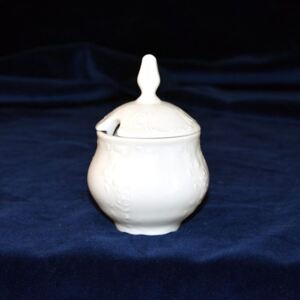 Thun 1794 Hořčičník 150 ml (malá cukřenka), Thun 1794, karlovarský porcelán, BERNADOTTE bílá