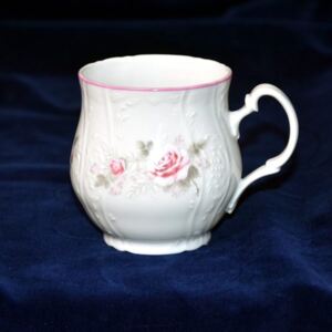 Thun 1794 Růžová linka: Hrnek Jonáš 0,33 l, Thun 1794, karlovarský porcelán, BERNADOTTE růžičky